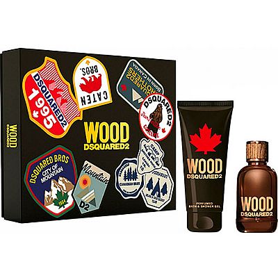 DSQUARED WOOD EDT 100ML VAPO + PERFUMED BATH & SHOWER GEL 150ML MEN (SET)