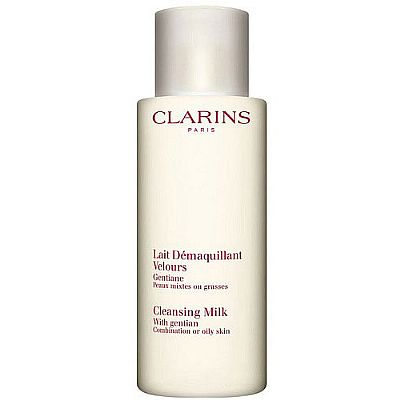 CLARINS LAIT DEMAQUILLANT VELOURS GENTIANE COMBINATION OR OILY SKIN 200ML